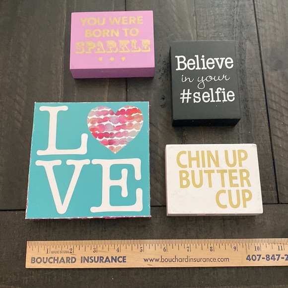 Girls decorative wall and shelf motivational decor. Sparkle, love, believe, etc - Picture 3 of 14